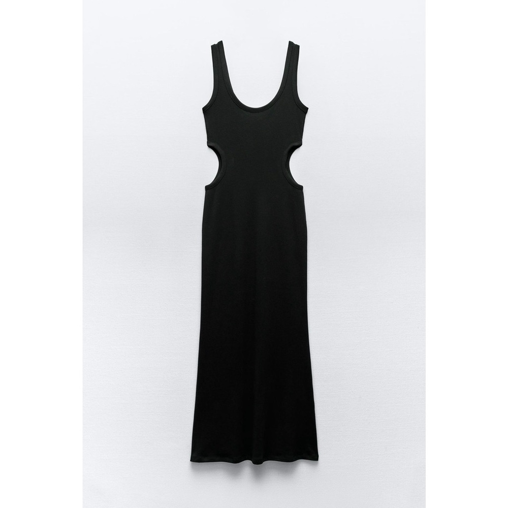 Black Zara Cut-Out Maxi Dress